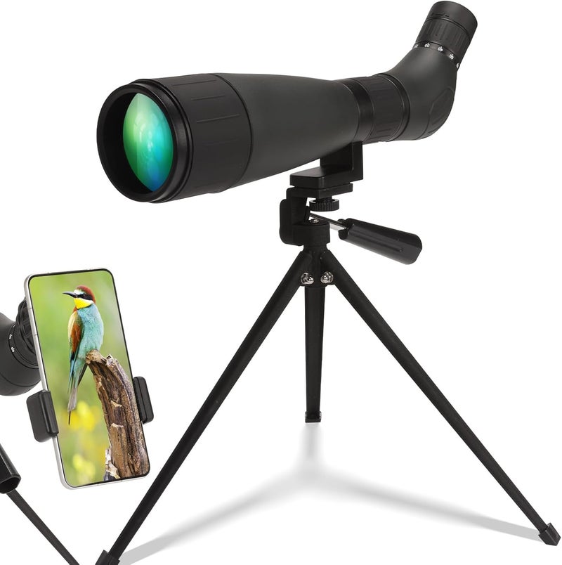 Yee Spotting Scope for Hunting, Target Shooting, Bird Watching, 60/80mm HD Spotter Scope with Tripod, Fully Multi-Coated Optics BAK4 IPX5 Waterproof for Wildlife Viewing with Phone Adapter, Carrying Bag - Image 1